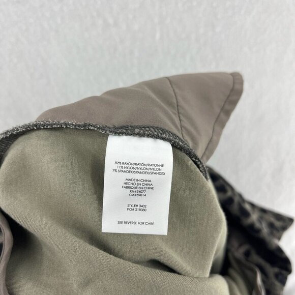 Cabi Skirt Women 6 Gray Black Leopard Print Stretch Ponte Straight & Pencil Mini - Picture 6 of 7